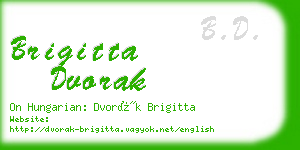 brigitta dvorak business card